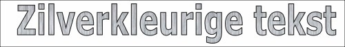 Zilverkleurige tekstbedrukking